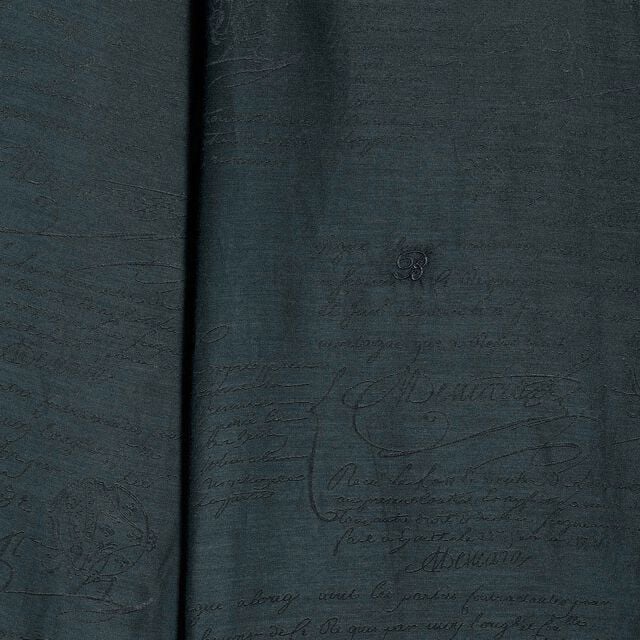Cotton Silk Scritto Andy Shirt, NERO BLUE, hi-res 6