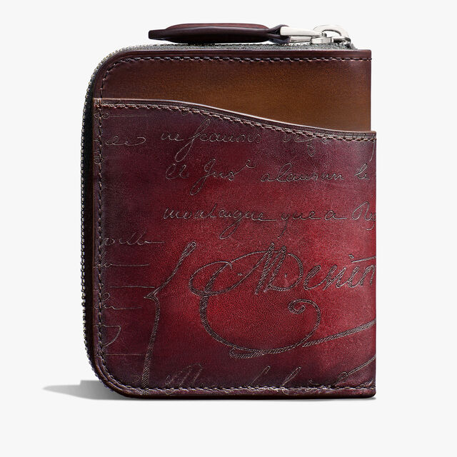 Wapa Gradiant Scritto Leather Coin Purse, ST EMILION + CACAO INTENSO, hi-res 2