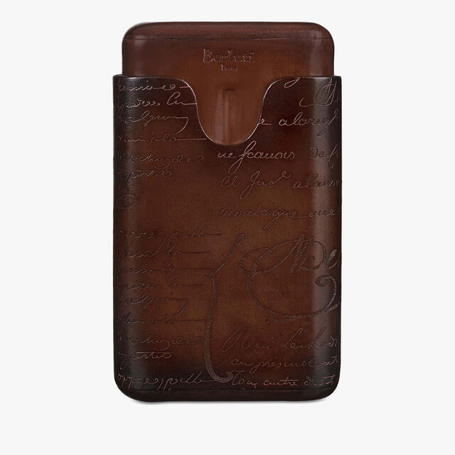 Cigar Case 4 Scritto Leather, TOBACCO BIS, hi-res 1