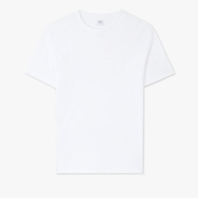 スクリット刺繍 Tシャツ, BLANC OPTIQUE, hi-res 1