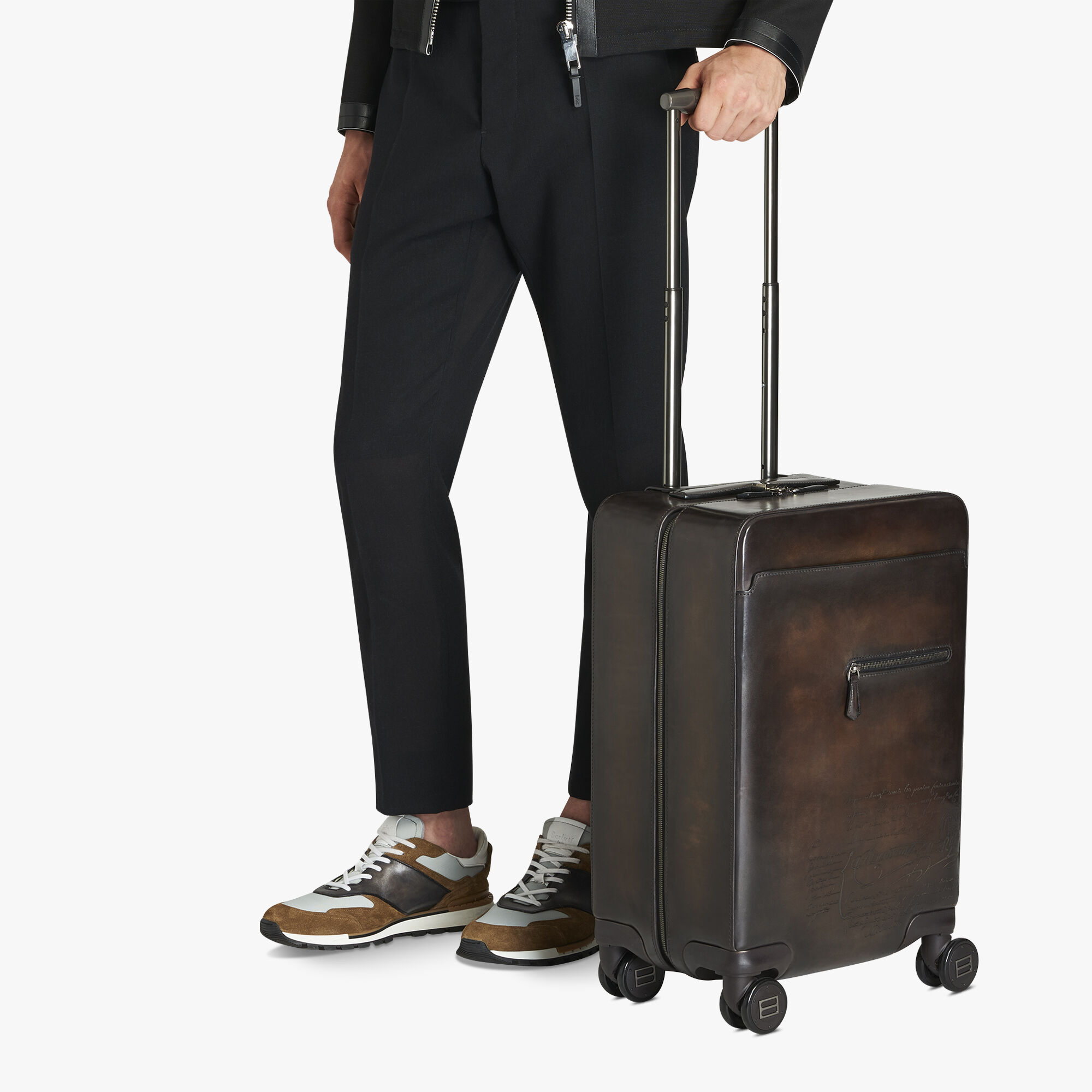 leather rolling luggage