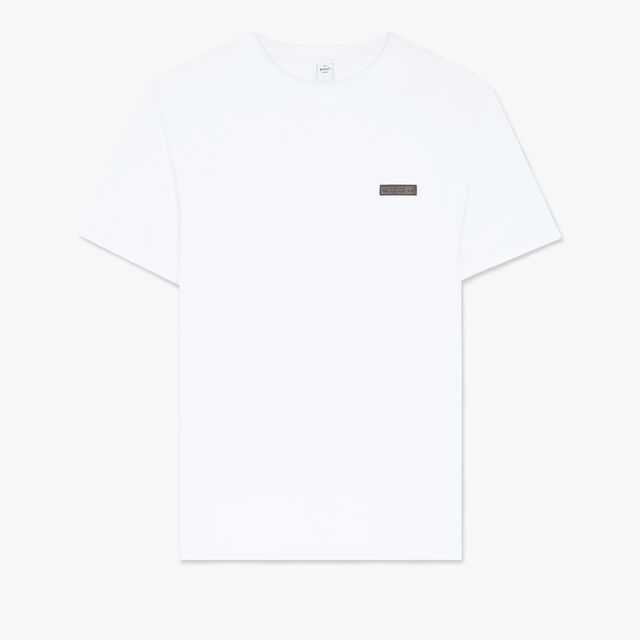 T-Shirt Avec Détail En Cuir, BLANC OPTIQUE, hi-res 1