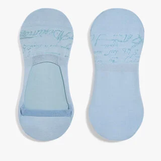 Chaussettes Basses Scritto en Coton, ZENITH BLUE, hi-res