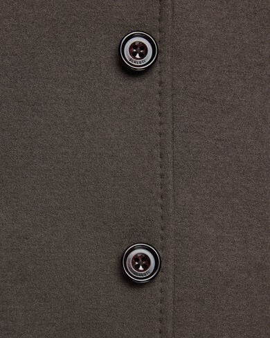 Jersey Jacket with Leather Detail, Chocolate Brown, hi-res