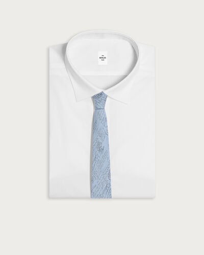Classic Scritto Pattern Tie, Sky Blue, hi-res