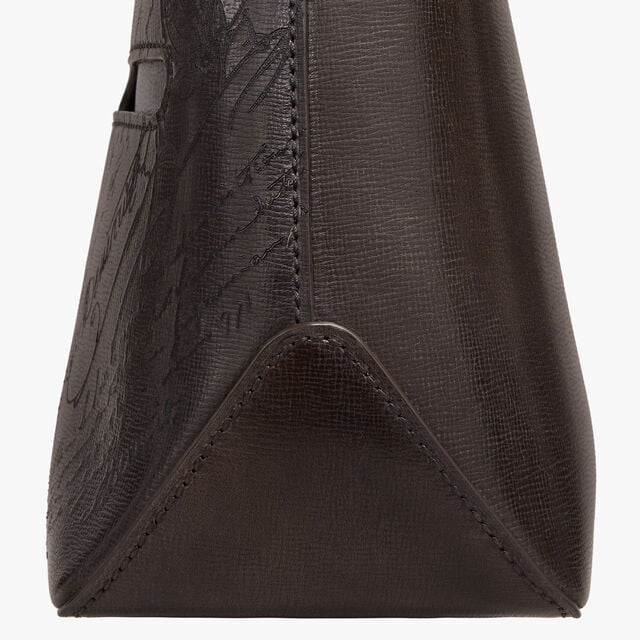 Toujours XS Tote Bag In Scritto Leather, SELVA OSCURA, hi-res 8