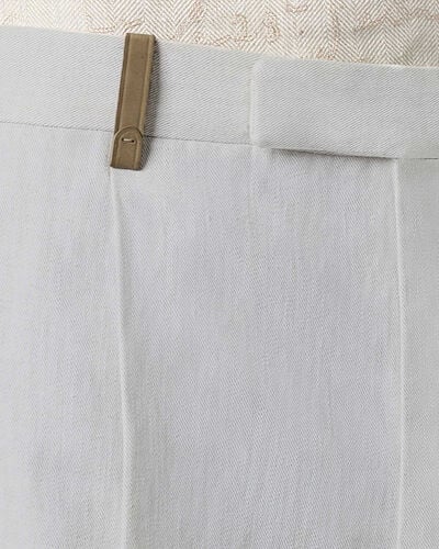 Formal Pleated Shorts, White Canvas, hi-res