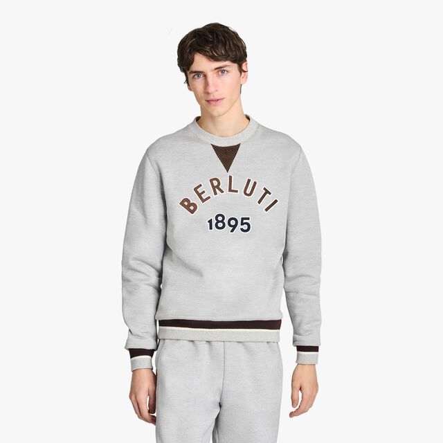 College Logo Sweatshirt, SILVER GREY, hi-res 3