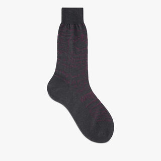 Chaussettes Scritto En Coton, ANTHRACITE, hi-res