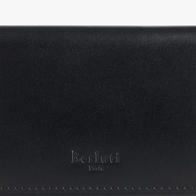 Imbuia Card Holder In Leather, BLACK, hi-res 5