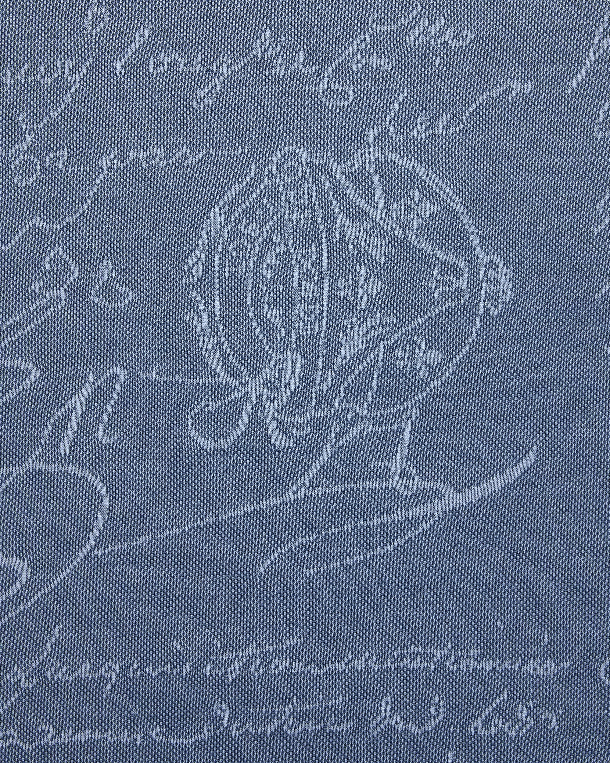 Piqu&eacute; Scritto T-shirt, Nile Blue, Image 1