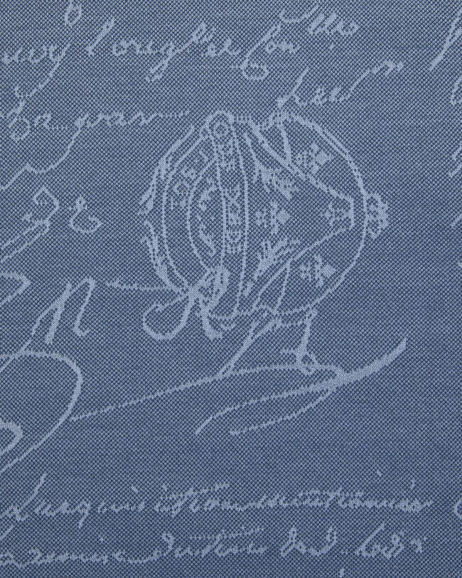 Scritto Piqu&eacute; T-shirt, Nile Blue, hi-res