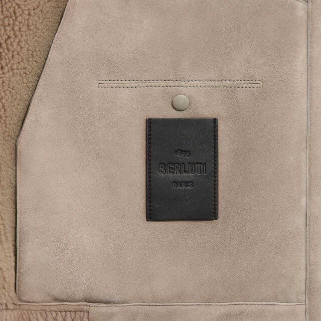 Shearling Blouson, GRAY BEIGE, hi-res 7