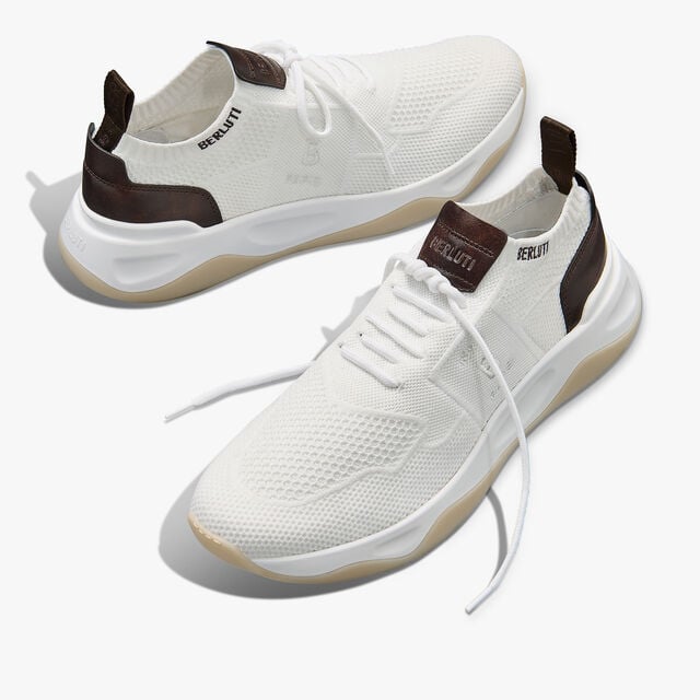 Shadow Knit And Lagoon Calf Sneaker, WHITE, hi-res 6