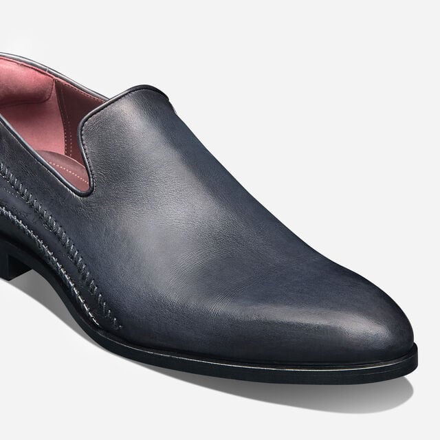 Rapiécé-Reprisé Scritto Leather Slipper, LUNA PIENA, hi-res 5
