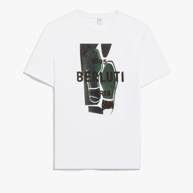 Berluti Artwork T-shirt, OPTIC WHITE/ WOODLAND GREEN, hi-res 1
