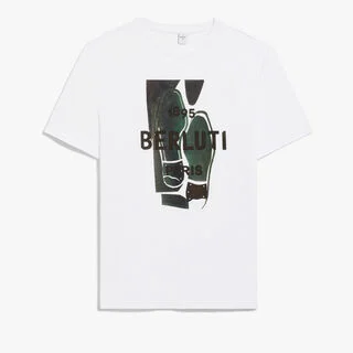 Berluti Artwork T-shirt, OPTIC WHITE/ WOODLAND GREEN, hi-res
