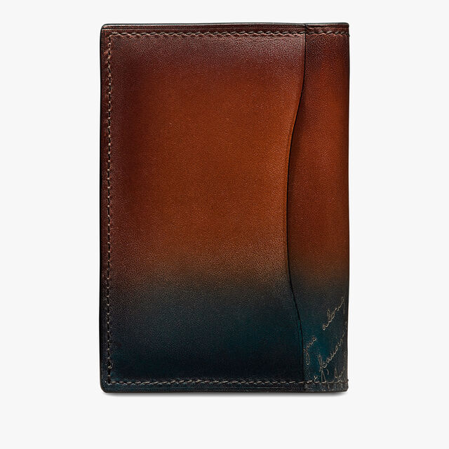 Jagua Scritto Leather Card Holder, CLOUDY CACAO, hi-res 2