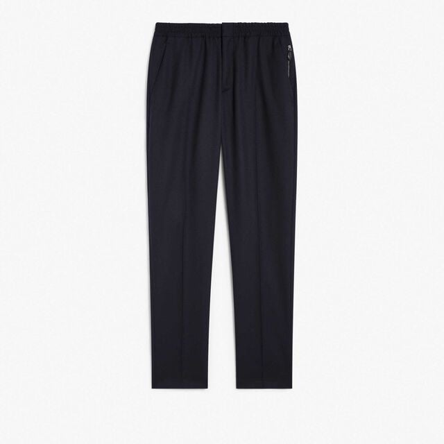 Wool Drawstring Pants, COLD NIGHT BLUE, hi-res 1