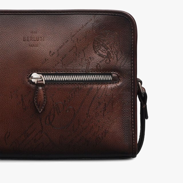 Journalier Scritto Leather Messenger, SOFT BROWN, hi-res 5