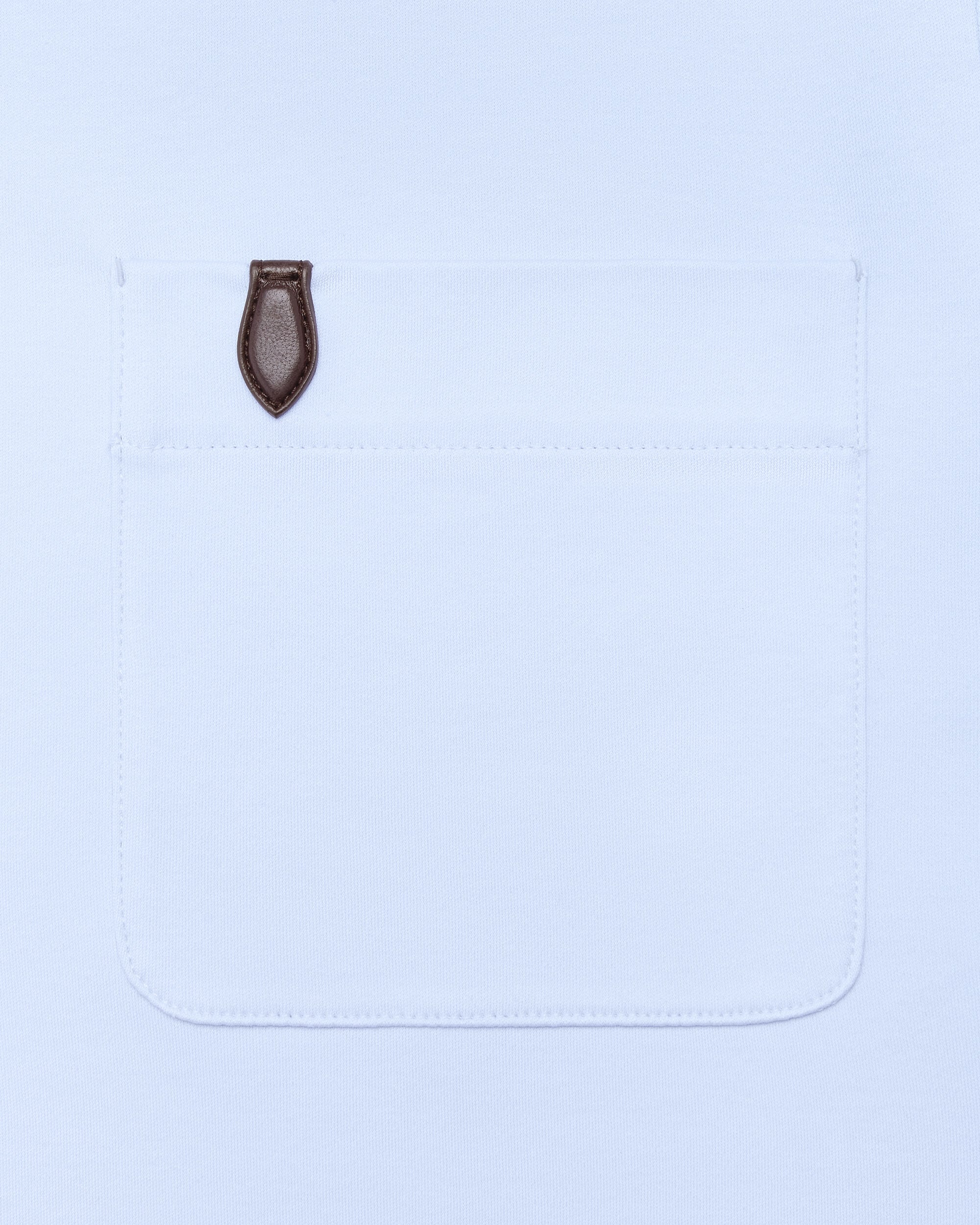 Pocket T-shirt with Leather Detail, Sky Blue, Image 1