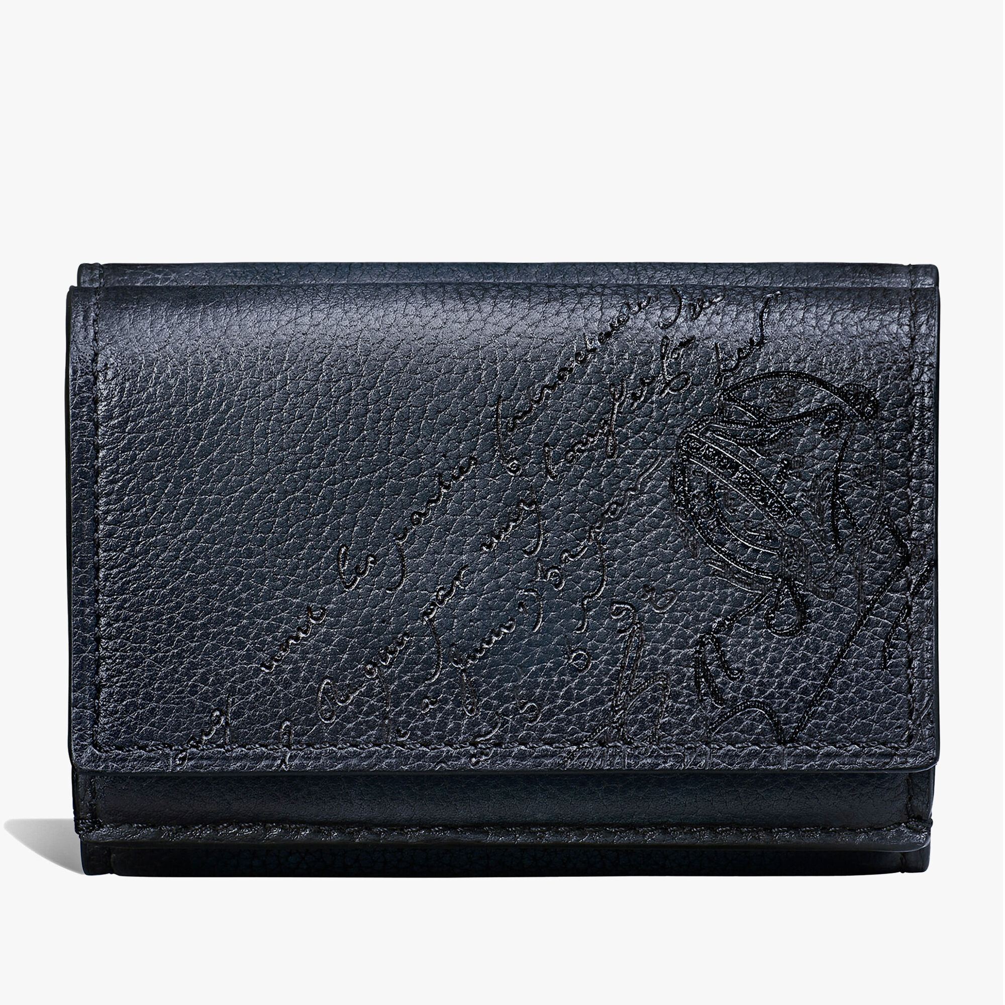Berluti ベルルッティ 三つ折り財布 カリグラフィ アカジュー