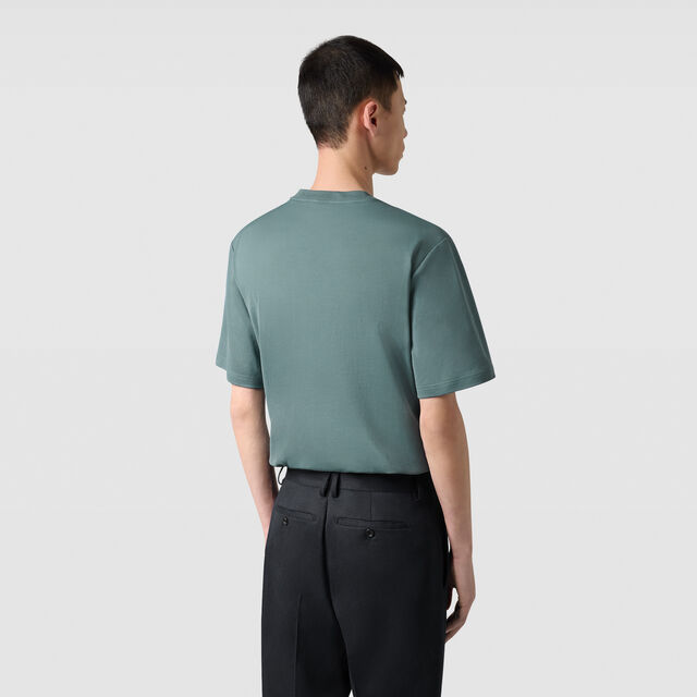 Pocket Logo T-shirt, STONE BLUE, hi-res 3