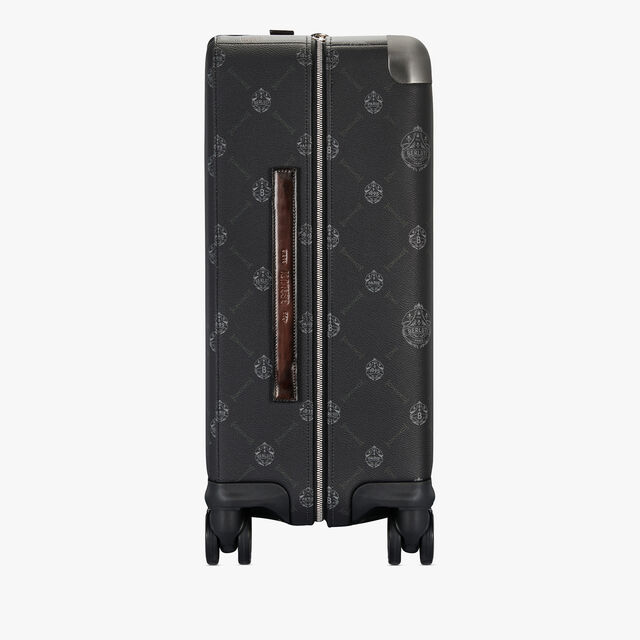 Formula 1005 Canvas and Leather Rolling Suitcase, BLACK + TDM INTENSO, hi-res 4