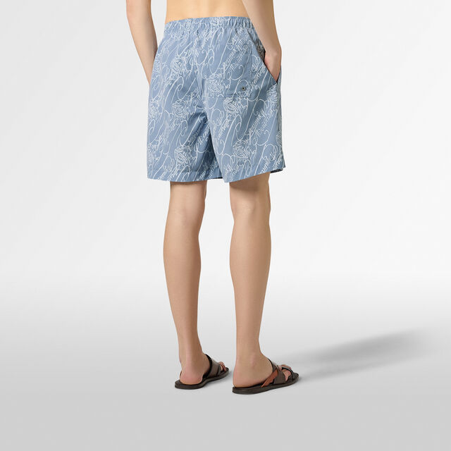 Marbeuf Scritto Swimshorts, CORNFLOWER BLUE SCRITTO, hi-res 3