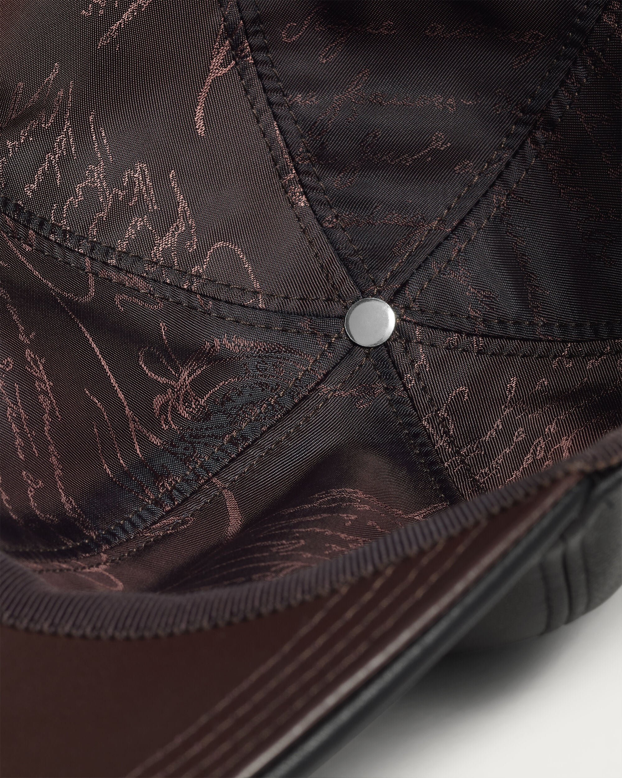Casquette en Cuir Fly Ultral&eacute;ger avec D&eacute;tail en Cuir, Noir, Image 3