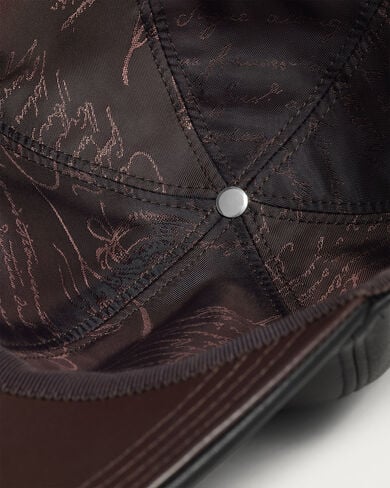 Ultralight Fly Leather Baseball Cap with Leather Detail, Noir, hi-res