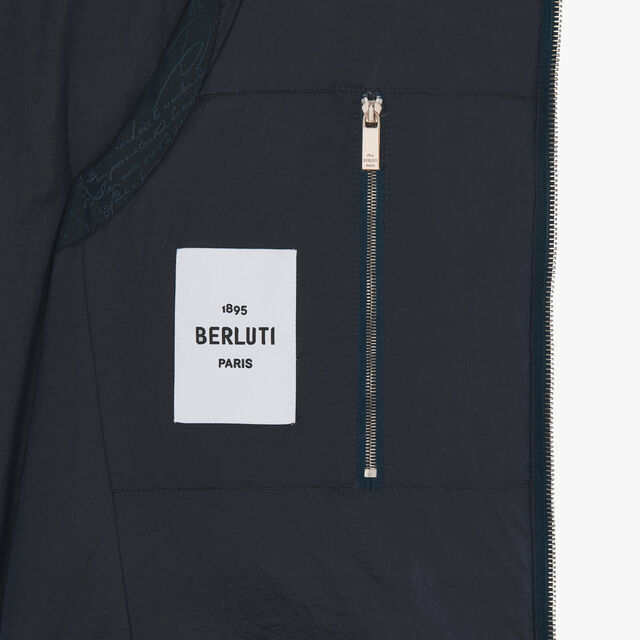 Gilet Sans Manches En Nylon Scritto, WASHED INDIGO, hi-res 6