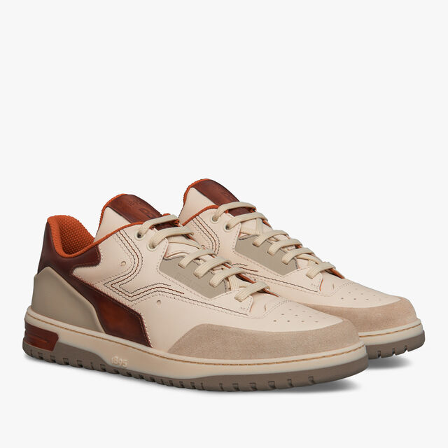 Playoff Leather Sneaker, OFF WHITE & CACAO INTENSO, hi-res 2
