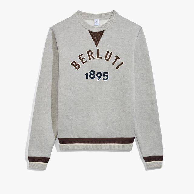 College Logo Sweatshirt, SILVER GREY, hi-res 1