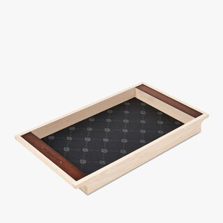 Wood and Canvas Rectangular Tray, TDM INTENSO, hi-res