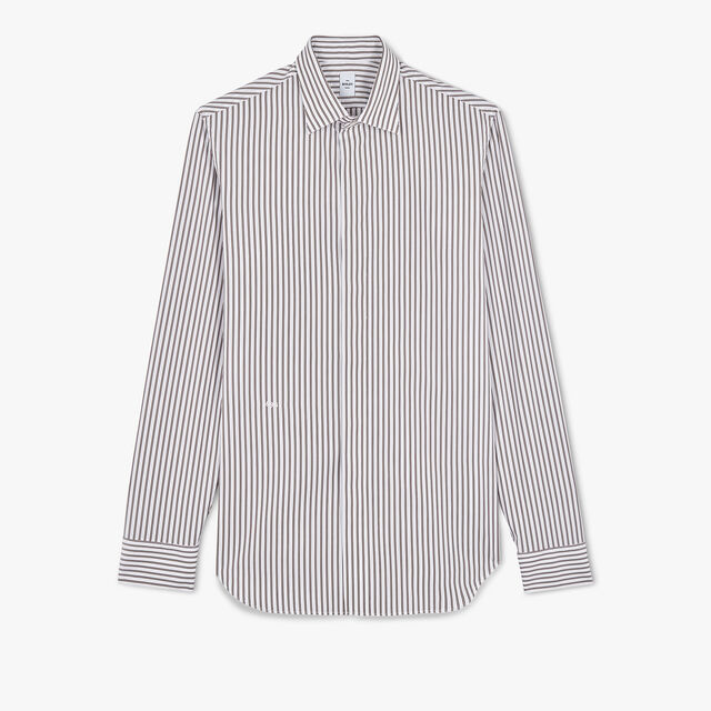 Cotton Striped Andy Shirt, BROWN STRIPES, hi-res 1