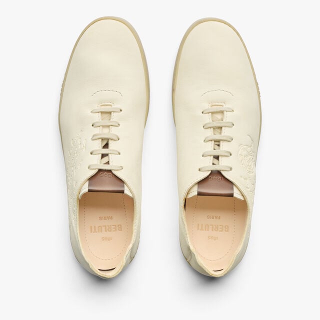 Sneaker Eden En Cuir Scritto, WHITE, hi-res 3