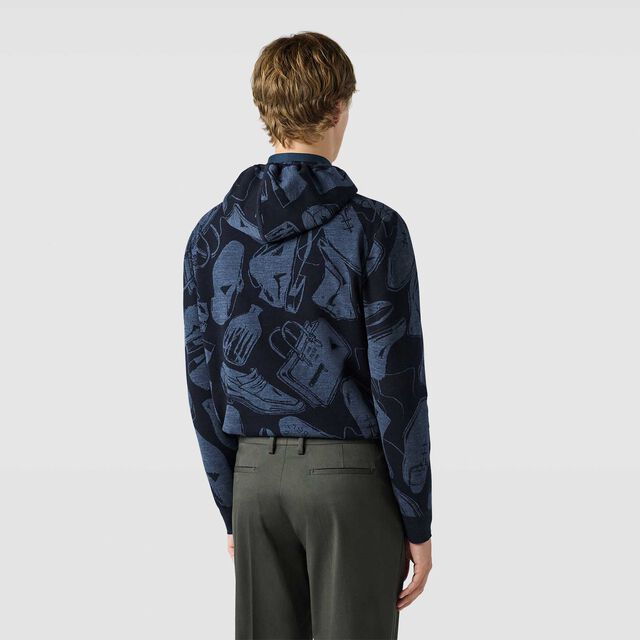 Jacquard Wool Zip Up Hoodie, COLD NIGHT BLUE, hi-res 3