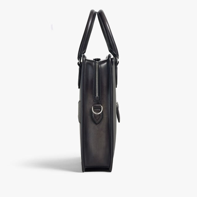 Un Jour Scritto Leather Briefcase, NERO GRIGIO, hi-res 5