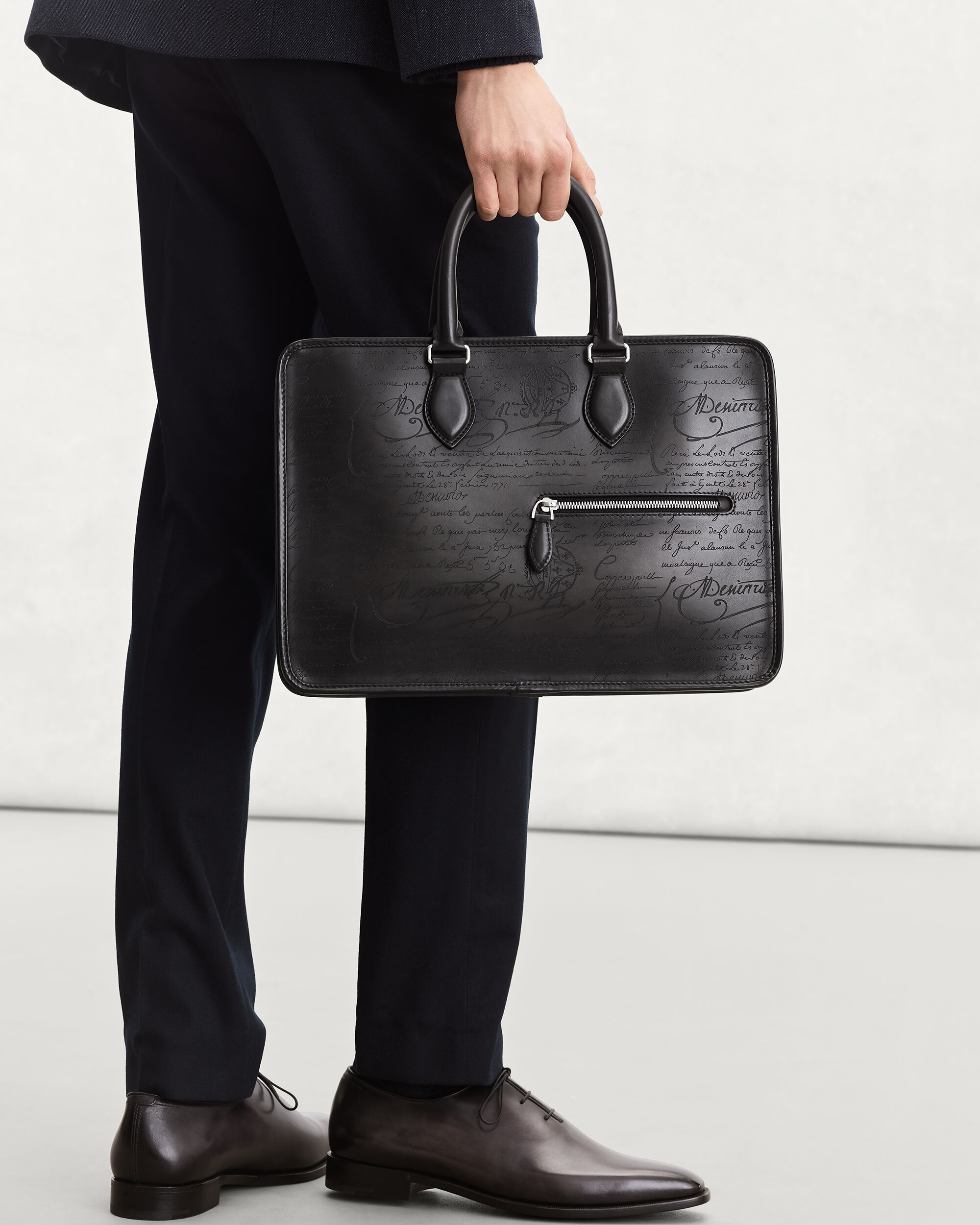 Un Jour Mini Briefcase, Nero Grigio, hi-res