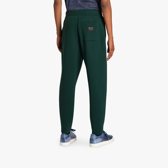 Wool Double Face Scritto Trousers, DEEP GREEN, hi-res 3