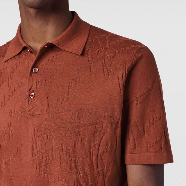 Diagonal Scritto Polo, CHESTNUT BROWN, hi-res 5