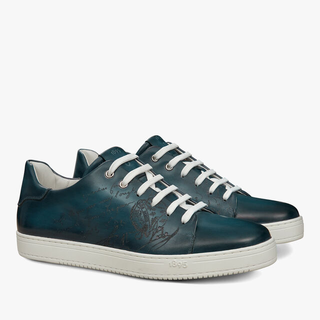 Playtime Scritto Leather Sneaker, STEEL BLUE, hi-res 2