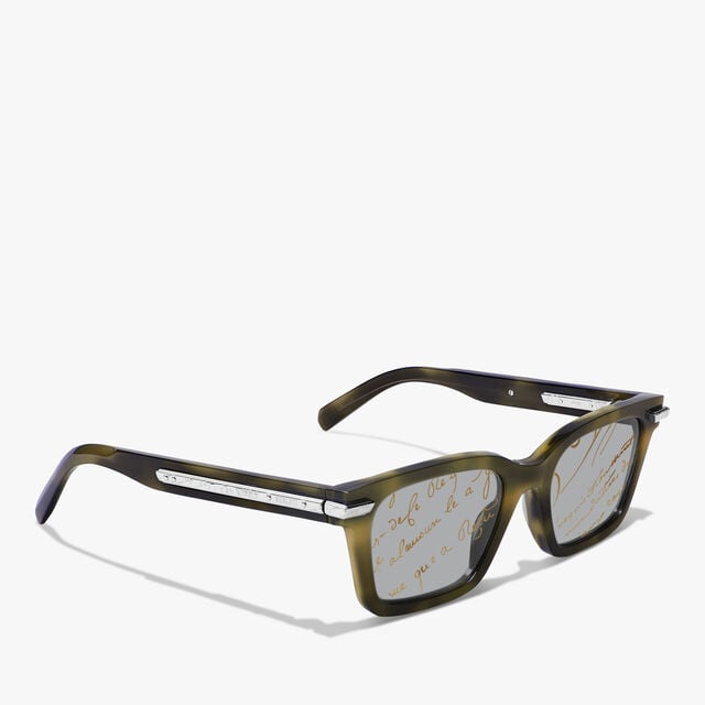 Lunettes De Soleil Radiant En Acétate, KHAKI + SCRITTO GOLD, hi-res 2