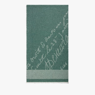 Cashmere Gabardine Scarf, DARK GREEN, hi-res