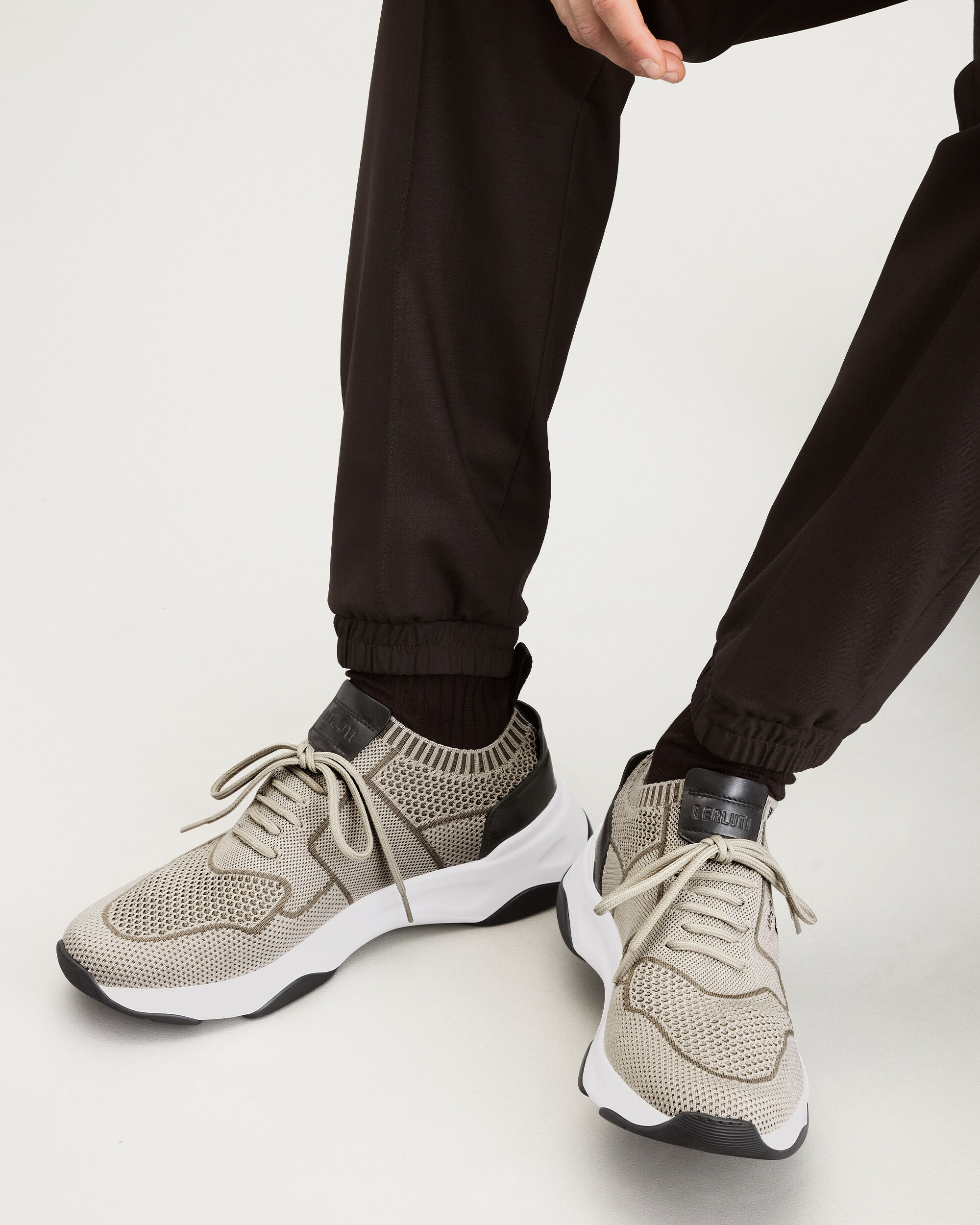 Berluti ベルルッティSHADOW シャドウ　スニーカー　ニット　レザー Shadow Sneaker | Berluti US