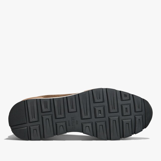 Fast Track Suede Calf And Nylon Sneaker, KAKI, hi-res 6
