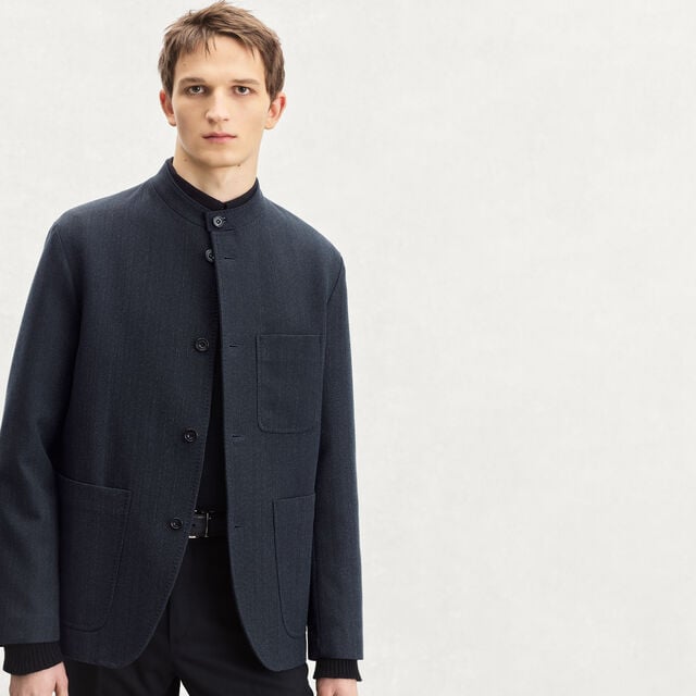 Wool Gabardine Forestière, BLUE INDIGO, hi-res 2