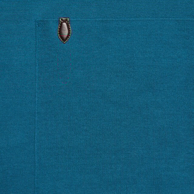 Double Face Scritto Knitted Jacket, NILE BLUE, hi-res 6