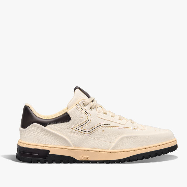 Playoff Deer Leather Sneaker, WHITE, hi-res 1